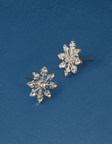 Snowflake Stud Earrings, , large