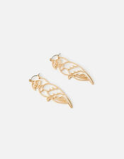 Island Vibe Cut-Out Parrot Earrings, , large