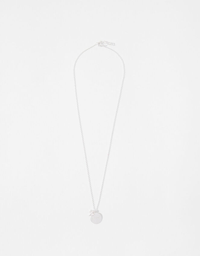 Sterling Silver Bee Happy Necklace, , large