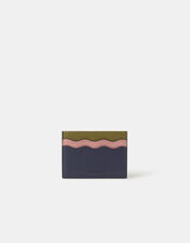 Wavy Colourblock Card Holder, , large