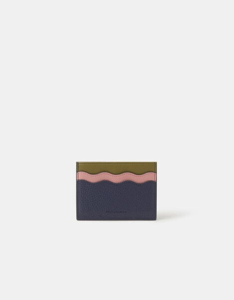 Wavy Colourblock Card Holder, , large