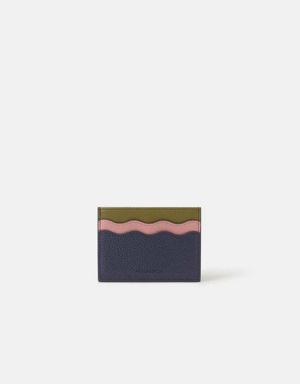 Wavy Colourblock Card Holder, , large