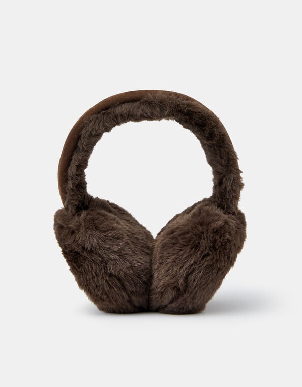 Faux Fur Suedette Earmuffs, , large
