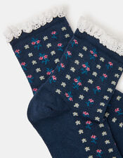Crochet Flower Socks, , large