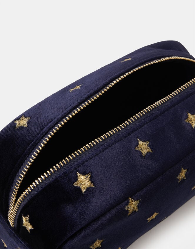 Star Embroidered Make Up Bag, , large