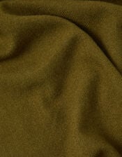 Super Soft Plain Blanket Scarf, Green (OLIVE), large