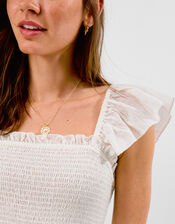 Colour Block Frill Maxi Dress, Blue (BLUE), large