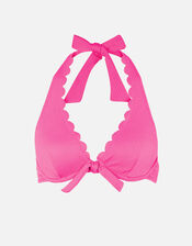 Scallop Underwire Bikini Top, Pink (PINK), large