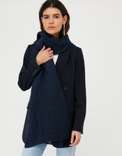 Glitter Pleated Scarf, , large