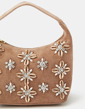 Puka Embellished Suede Bag, , large