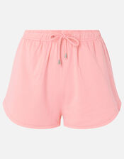 Plain Sweat Shorts, Orange (CORAL), large