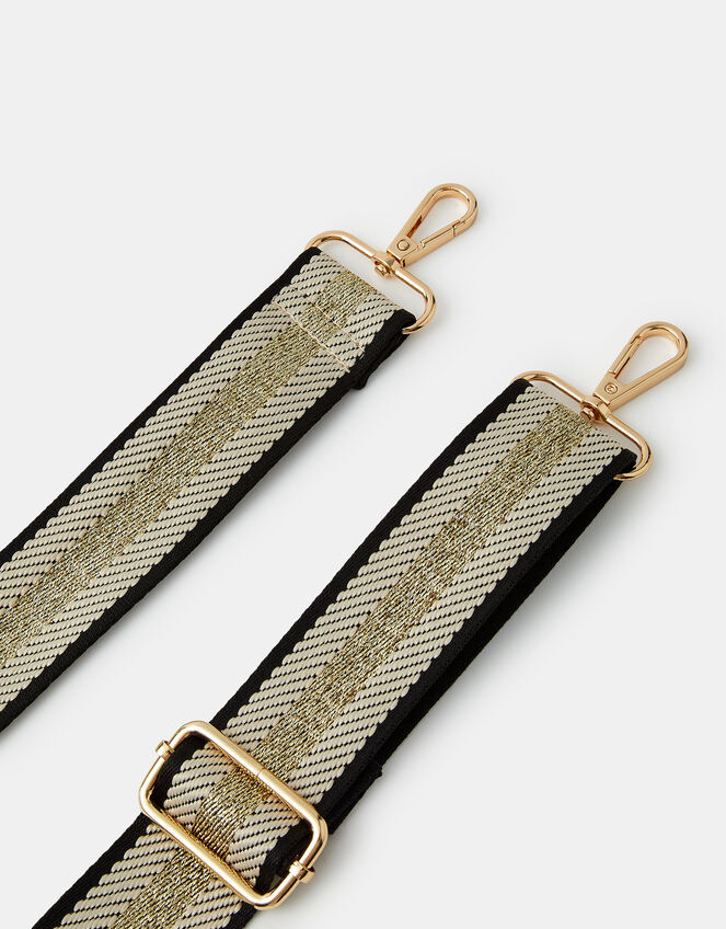 Metallic Stripe Webbing Strap, , large