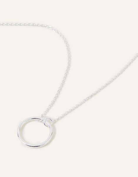 Sterling Silver Perfect Circle Necklace, , large