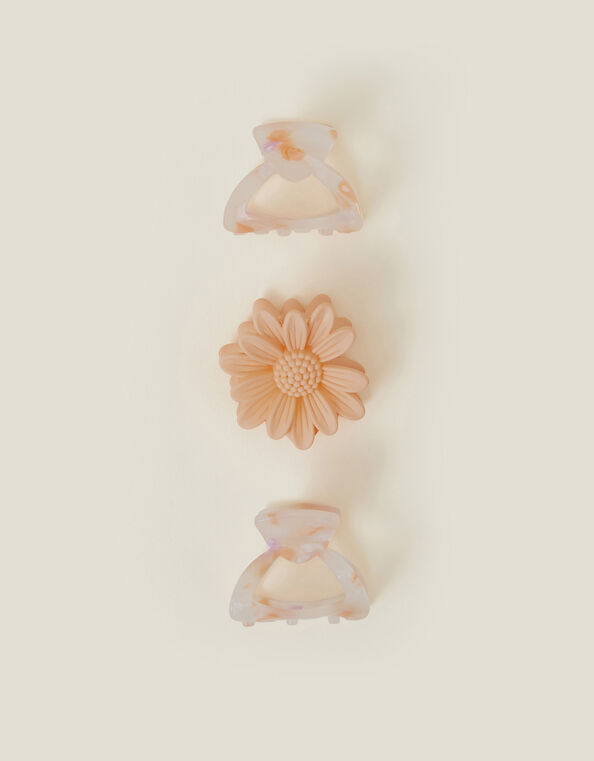 3-Pack Flower and Resin Claw Clips, , large