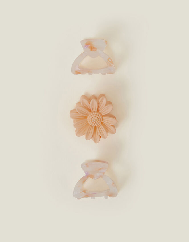 3-Pack Flower and Resin Claw Clips, , large