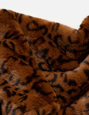 Leopard Luxe Faux Fur Scarf, , large
