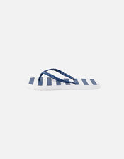 Stripe Flip Flops, Blue (NAVY), large