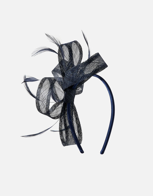 Lucy Loop Band Crin Fascinator, Blue (NAVY), large