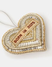 Born In 2025 Heart Christmas Tree Decoration, , large