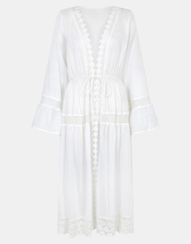 Lace Midi Kaftan, White (WHITE), large