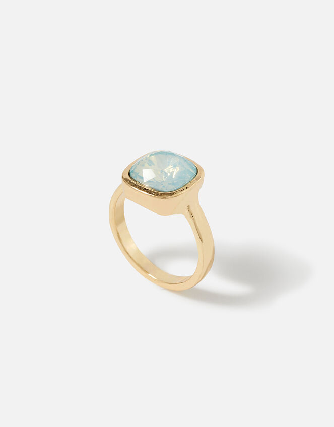 Seascape Statement Crystal Ring, Green (GREEN), large
