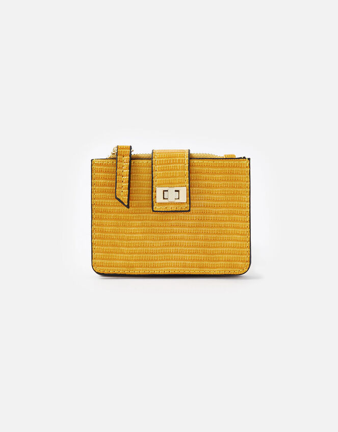 Twist Lock Reptile Cardholder, Yellow (OCHRE), large