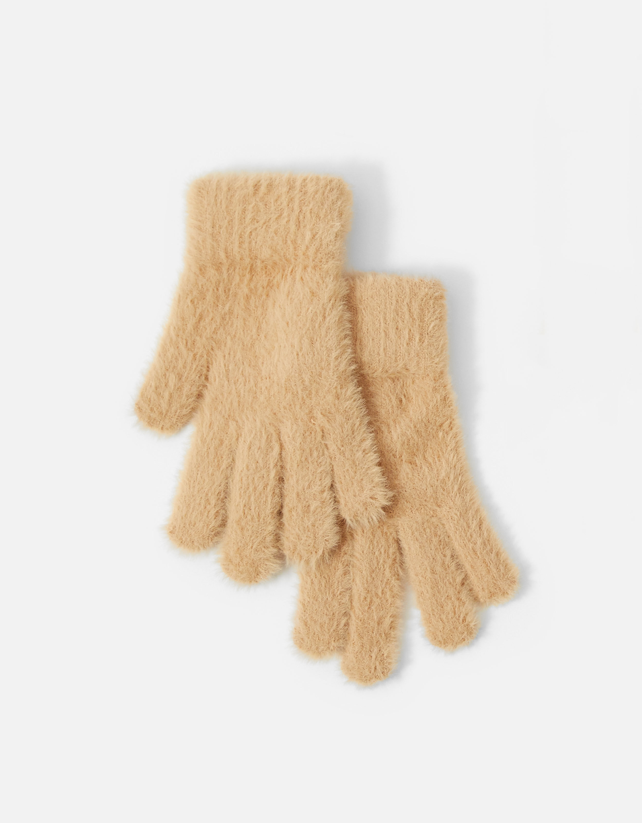 Womens Accessories Gloves Glassworks Synthetic Light Beige Mohair Mittens in Natural 