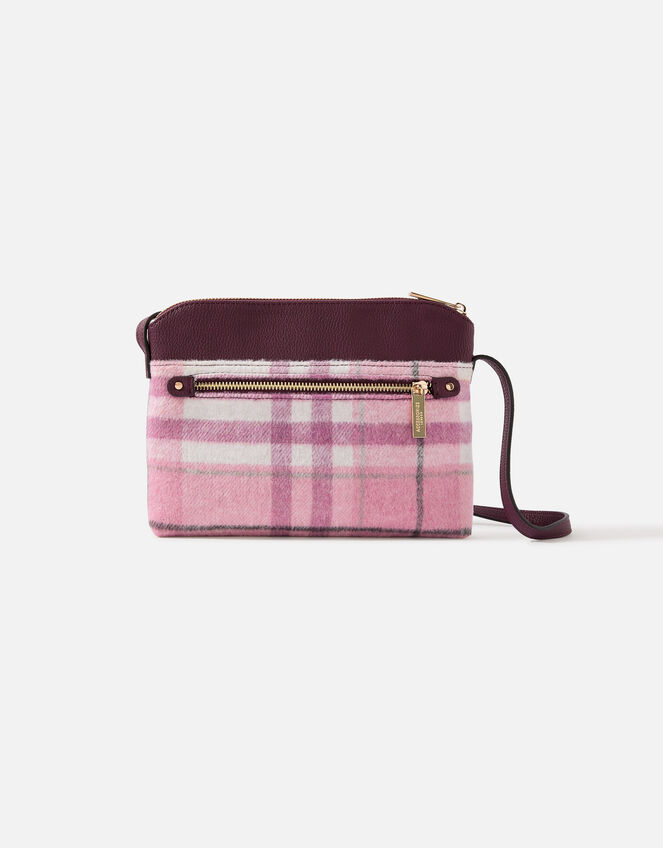 Slim Check Cross-Body Bag, , large