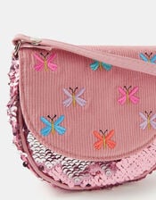 Girls Sequin Butterfly Crossbody Bag, , large