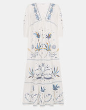 Celestial Embroidered Maxi Dress, Ivory (IVORY), large