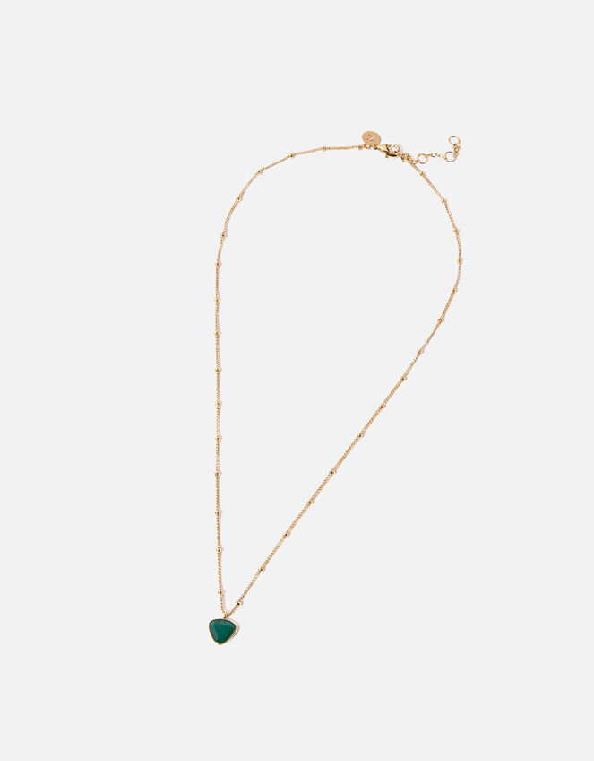14ct Gold-Plated Birthstone Necklace, Gold (GOLD), large