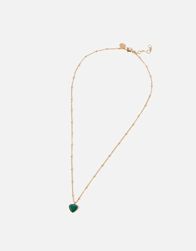 Gold-Plated Birthstone Necklace, Gold (GOLD), large