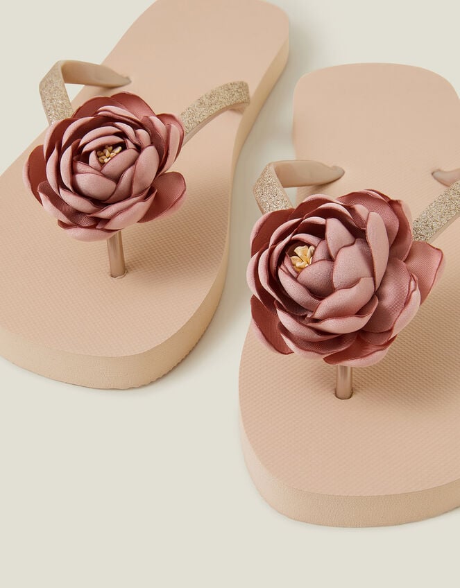 Corsage Flip Flops, Nude (NUDE), large