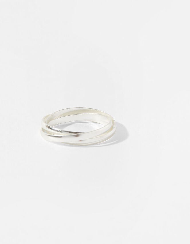 Sterling Silver Russian Wedding Band, Silver (ST SILVER), large