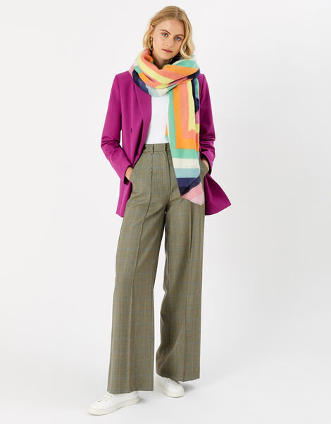 Rainbow Border Blanket Scarf, , large