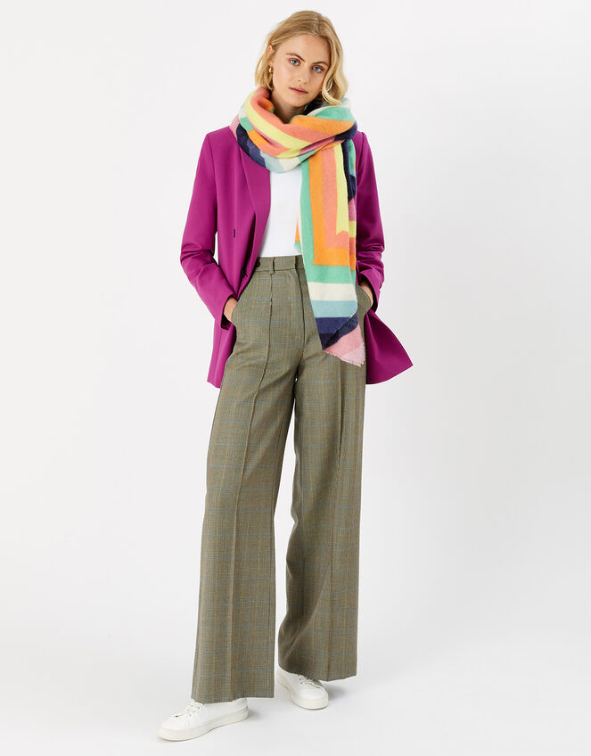 Rainbow Border Blanket Scarf, , large