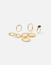 Mixed Rings 8 Pack, Green (GREEN), large