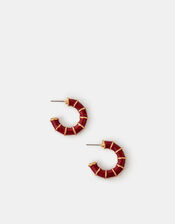 Resin Bamboo Hoop Earrings, , large