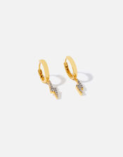 Gold Vermeil Lightning Bolt Hoops, , large