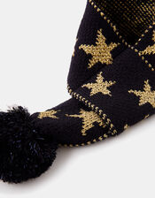 Starry Night Knit Dog Scarf, Blue (NAVY), large