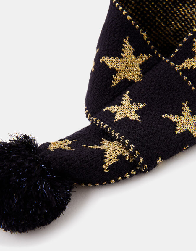Starry Night Knit Dog Scarf, Blue (NAVY), large