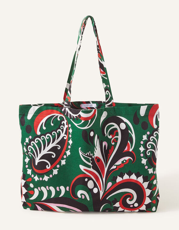 Paisley Print Shopper Bag, , large