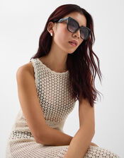 Studded Cat Eye Sunglasses, , large