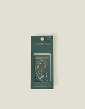3-Pack 14ct Gold-Plated Celestial Flatback Stud Earrings, , large