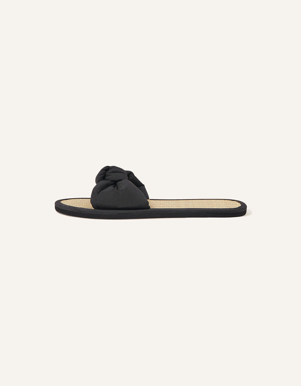 Knot Seagrass Sliders Black