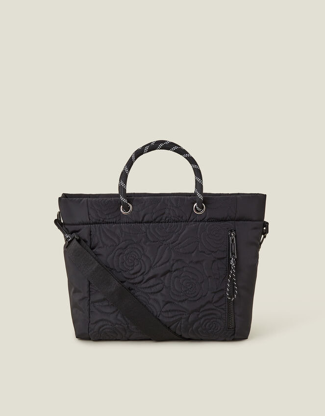 Floral Quilted Hand Bag, , large