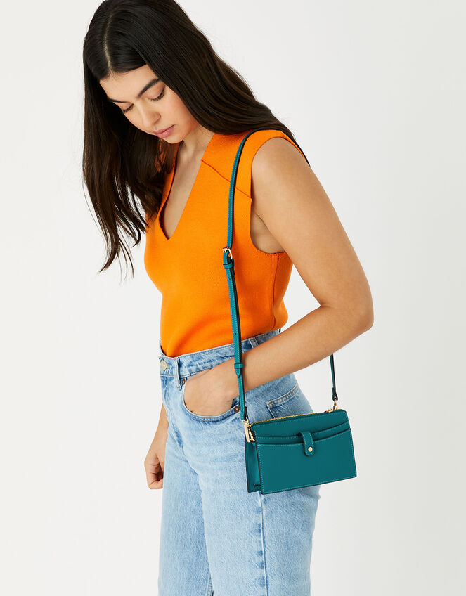 Phone Cross-Body Bag, Teal (TEAL), large