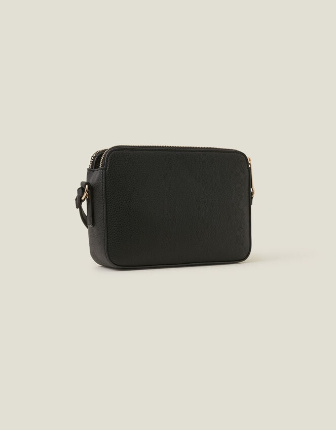 Suedette Classic Crossbody Bag, Black (BLACK), large