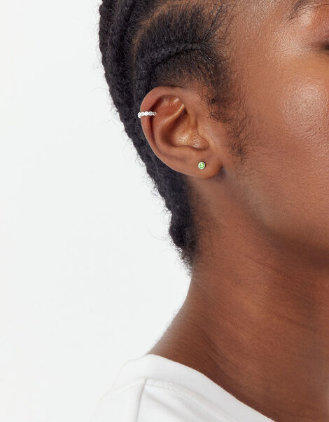 Sterling Silver Ombre Stud Set of Three, , large