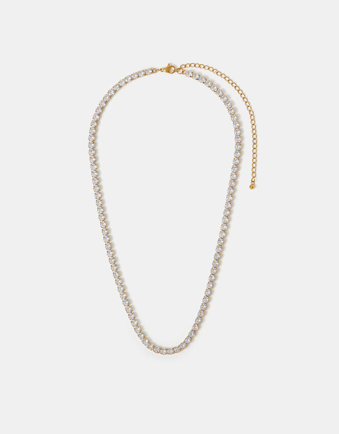 Stainless Steel Tennis Necklace, , large